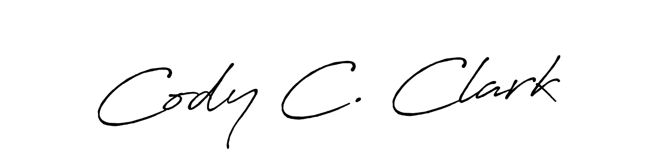 Also You can easily find your signature by using the search form. We will create Cody C. Clark name handwritten signature images for you free of cost using Antro_Vectra_Bolder sign style. Cody C. Clark signature style 7 images and pictures png