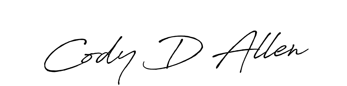 Design your own signature with our free online signature maker. With this signature software, you can create a handwritten (Antro_Vectra_Bolder) signature for name Cody D Allen. Cody D Allen signature style 7 images and pictures png