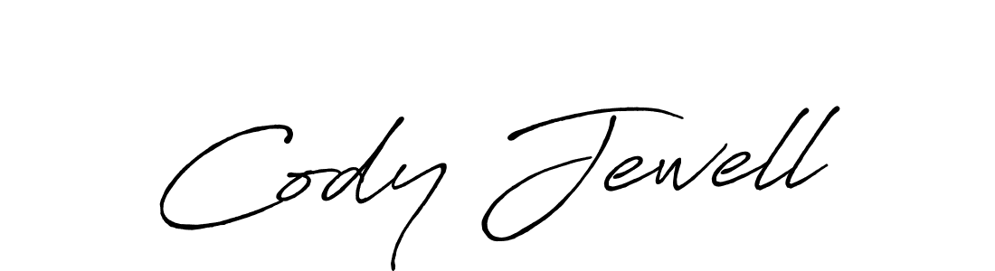 Cody Jewell stylish signature style. Best Handwritten Sign (Antro_Vectra_Bolder) for my name. Handwritten Signature Collection Ideas for my name Cody Jewell. Cody Jewell signature style 7 images and pictures png