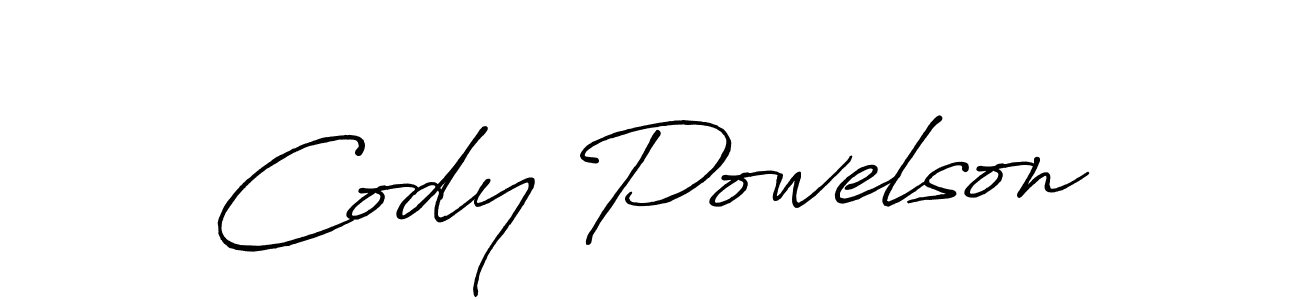 Create a beautiful signature design for name Cody Powelson. With this signature (Antro_Vectra_Bolder) fonts, you can make a handwritten signature for free. Cody Powelson signature style 7 images and pictures png