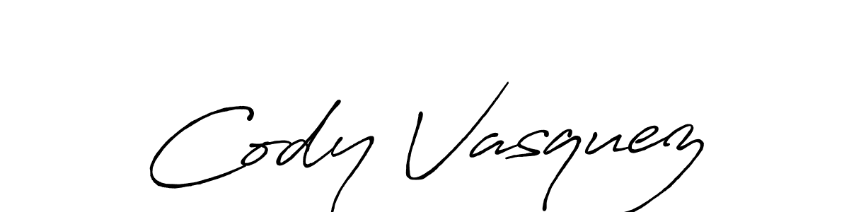 You should practise on your own different ways (Antro_Vectra_Bolder) to write your name (Cody Vasquez) in signature. don't let someone else do it for you. Cody Vasquez signature style 7 images and pictures png