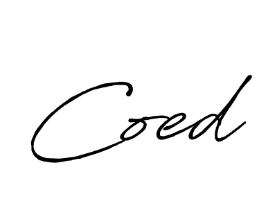 Make a beautiful signature design for name Coed. With this signature (Antro_Vectra_Bolder) style, you can create a handwritten signature for free. Coed signature style 7 images and pictures png