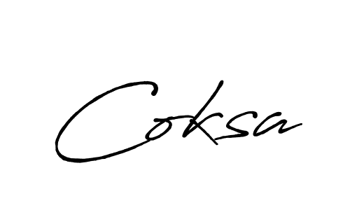 Design your own signature with our free online signature maker. With this signature software, you can create a handwritten (Antro_Vectra_Bolder) signature for name Coksa. Coksa signature style 7 images and pictures png