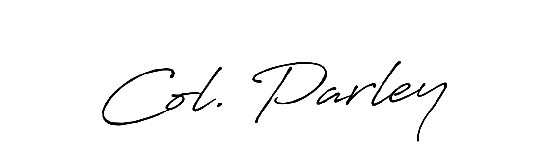 Best and Professional Signature Style for Col. Parley. Antro_Vectra_Bolder Best Signature Style Collection. Col. Parley signature style 7 images and pictures png