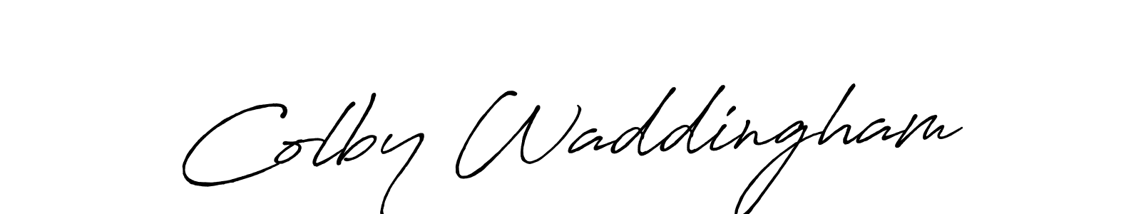 Use a signature maker to create a handwritten signature online. With this signature software, you can design (Antro_Vectra_Bolder) your own signature for name Colby Waddingham. Colby Waddingham signature style 7 images and pictures png