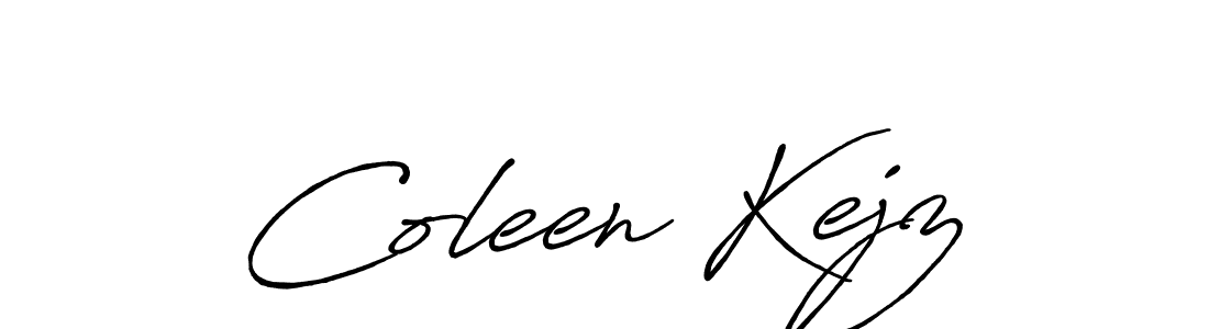Make a beautiful signature design for name Coleen Kejz. With this signature (Antro_Vectra_Bolder) style, you can create a handwritten signature for free. Coleen Kejz signature style 7 images and pictures png