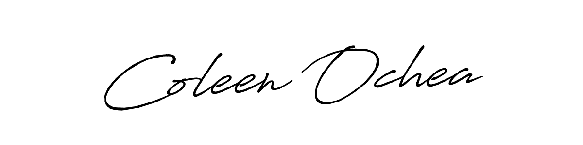 Create a beautiful signature design for name Coleen Ochea. With this signature (Antro_Vectra_Bolder) fonts, you can make a handwritten signature for free. Coleen Ochea signature style 7 images and pictures png