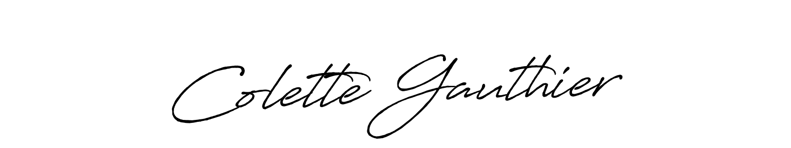 How to make Colette Gauthier name signature. Use Antro_Vectra_Bolder style for creating short signs online. This is the latest handwritten sign. Colette Gauthier signature style 7 images and pictures png