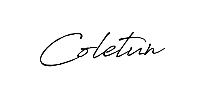 Make a beautiful signature design for name Coletun. Use this online signature maker to create a handwritten signature for free. Coletun signature style 7 images and pictures png
