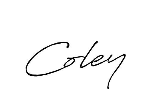 Design your own signature with our free online signature maker. With this signature software, you can create a handwritten (Antro_Vectra_Bolder) signature for name Coley. Coley signature style 7 images and pictures png