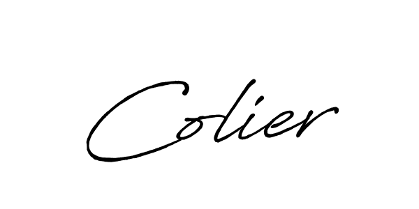 Also You can easily find your signature by using the search form. We will create Colier name handwritten signature images for you free of cost using Antro_Vectra_Bolder sign style. Colier signature style 7 images and pictures png