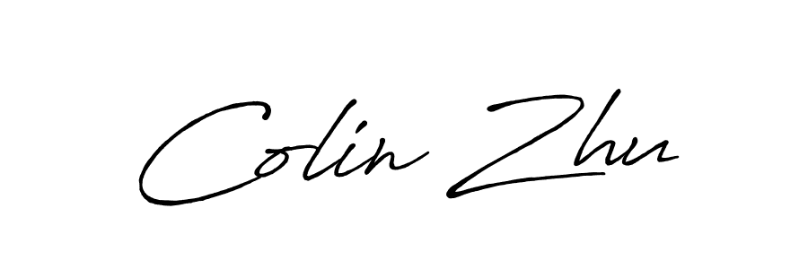 Colin Zhu stylish signature style. Best Handwritten Sign (Antro_Vectra_Bolder) for my name. Handwritten Signature Collection Ideas for my name Colin Zhu. Colin Zhu signature style 7 images and pictures png