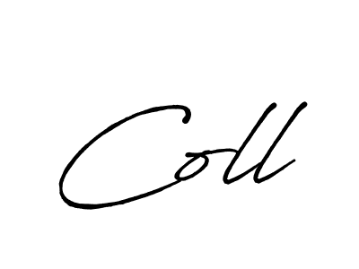 The best way (Antro_Vectra_Bolder) to make a short signature is to pick only two or three words in your name. The name Coll include a total of six letters. For converting this name. Coll signature style 7 images and pictures png