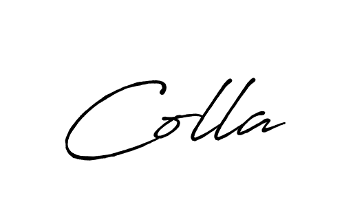 It looks lik you need a new signature style for name Colla. Design unique handwritten (Antro_Vectra_Bolder) signature with our free signature maker in just a few clicks. Colla signature style 7 images and pictures png