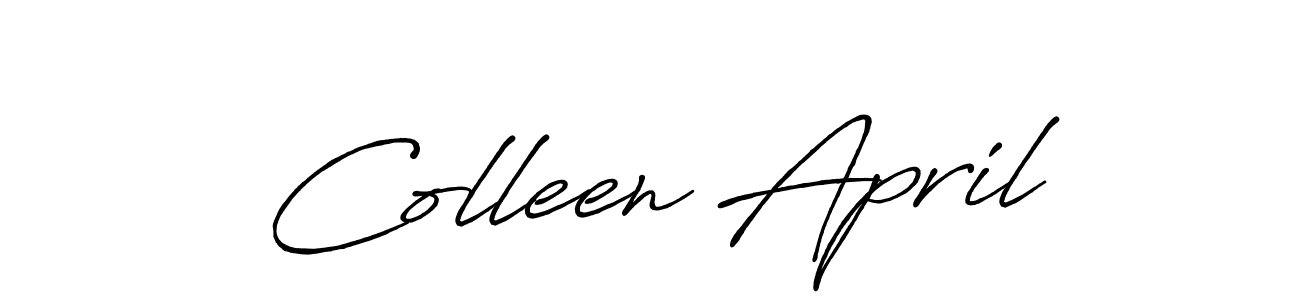 Create a beautiful signature design for name Colleen April. With this signature (Antro_Vectra_Bolder) fonts, you can make a handwritten signature for free. Colleen April signature style 7 images and pictures png