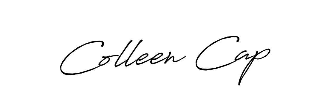 How to make Colleen Cap name signature. Use Antro_Vectra_Bolder style for creating short signs online. This is the latest handwritten sign. Colleen Cap signature style 7 images and pictures png