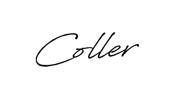 How to make Coller signature? Antro_Vectra_Bolder is a professional autograph style. Create handwritten signature for Coller name. Coller signature style 7 images and pictures png