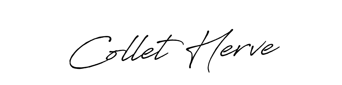 How to make Collet Herve name signature. Use Antro_Vectra_Bolder style for creating short signs online. This is the latest handwritten sign. Collet Herve signature style 7 images and pictures png
