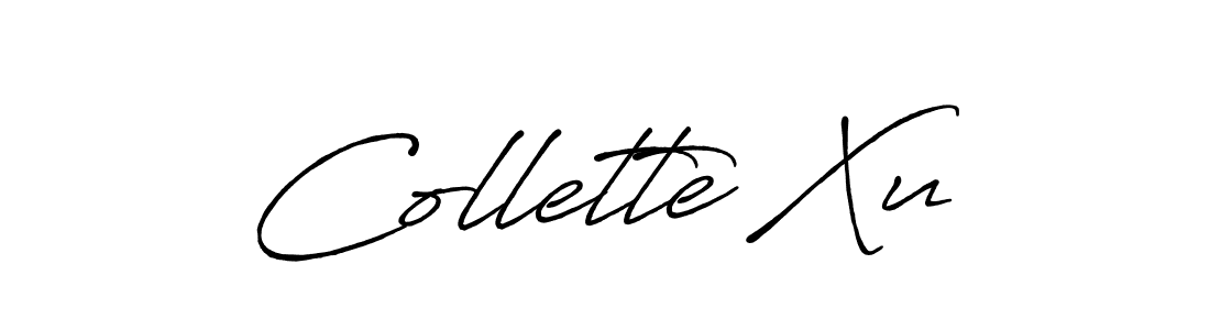 Create a beautiful signature design for name Collette Xu. With this signature (Antro_Vectra_Bolder) fonts, you can make a handwritten signature for free. Collette Xu signature style 7 images and pictures png