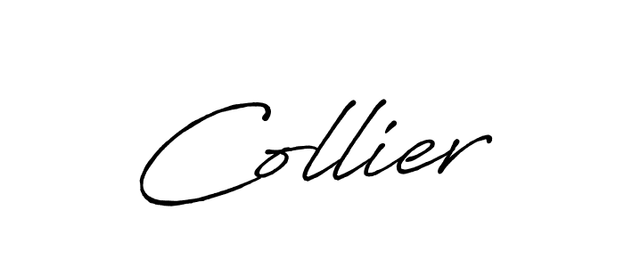 How to make Collier name signature. Use Antro_Vectra_Bolder style for creating short signs online. This is the latest handwritten sign. Collier signature style 7 images and pictures png