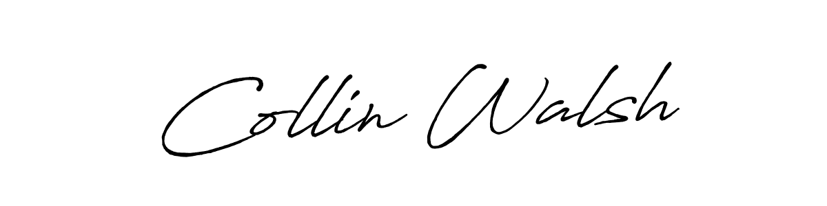 Create a beautiful signature design for name Collin Walsh. With this signature (Antro_Vectra_Bolder) fonts, you can make a handwritten signature for free. Collin Walsh signature style 7 images and pictures png