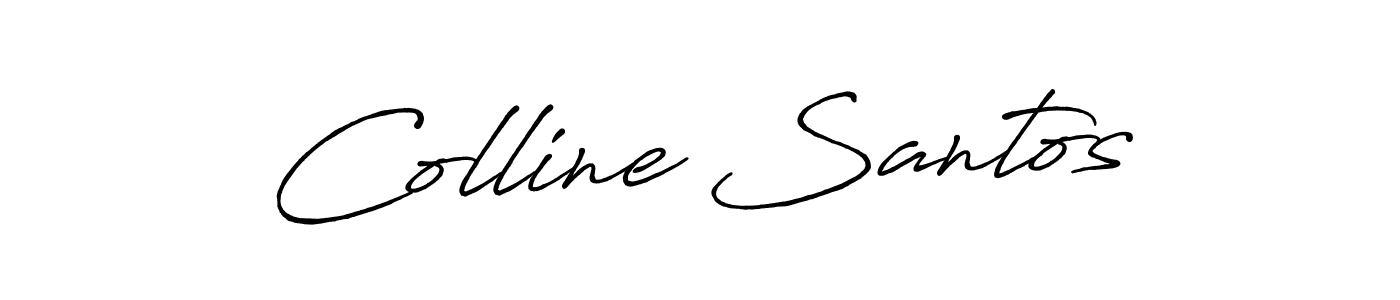 Colline Santos stylish signature style. Best Handwritten Sign (Antro_Vectra_Bolder) for my name. Handwritten Signature Collection Ideas for my name Colline Santos. Colline Santos signature style 7 images and pictures png