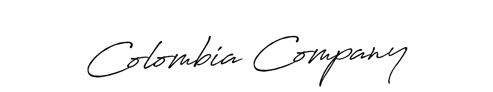 How to make Colombia Company name signature. Use Antro_Vectra_Bolder style for creating short signs online. This is the latest handwritten sign. Colombia Company signature style 7 images and pictures png