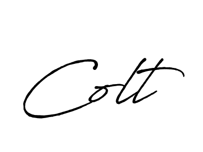 You should practise on your own different ways (Antro_Vectra_Bolder) to write your name (Colt) in signature. don't let someone else do it for you. Colt signature style 7 images and pictures png