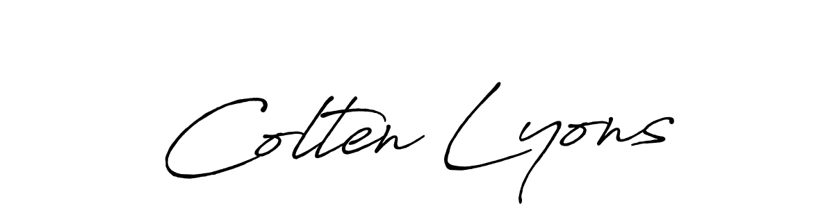 Make a beautiful signature design for name Colten Lyons. With this signature (Antro_Vectra_Bolder) style, you can create a handwritten signature for free. Colten Lyons signature style 7 images and pictures png