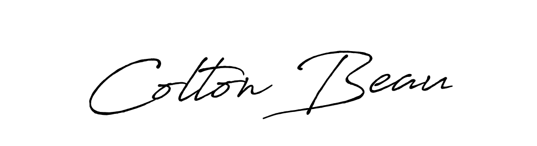 It looks lik you need a new signature style for name Colton Beau. Design unique handwritten (Antro_Vectra_Bolder) signature with our free signature maker in just a few clicks. Colton Beau signature style 7 images and pictures png