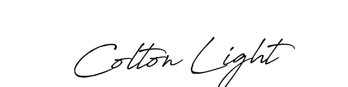 Make a beautiful signature design for name Colton Light. With this signature (Antro_Vectra_Bolder) style, you can create a handwritten signature for free. Colton Light signature style 7 images and pictures png