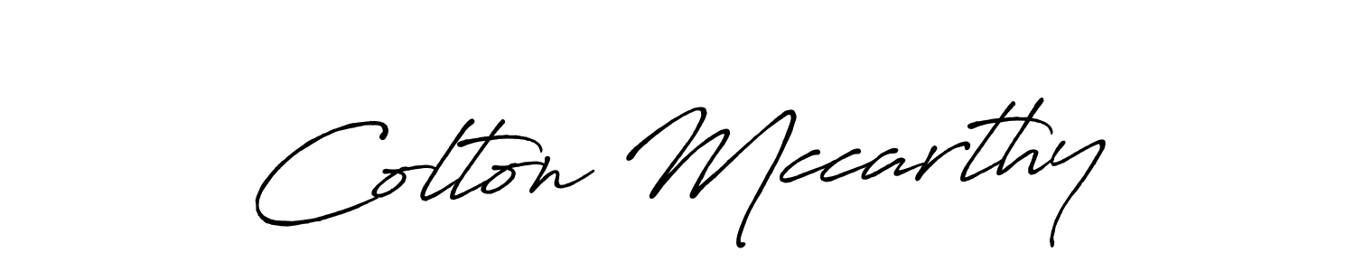 Make a beautiful signature design for name Colton Mccarthy. With this signature (Antro_Vectra_Bolder) style, you can create a handwritten signature for free. Colton Mccarthy signature style 7 images and pictures png