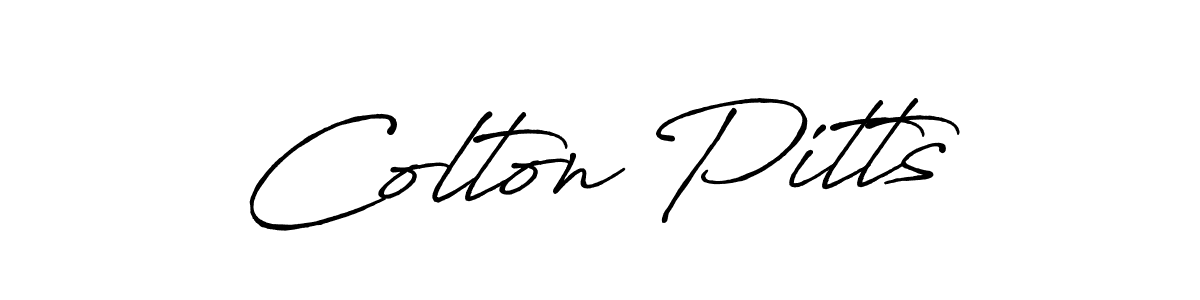 Design your own signature with our free online signature maker. With this signature software, you can create a handwritten (Antro_Vectra_Bolder) signature for name Colton Pitts. Colton Pitts signature style 7 images and pictures png
