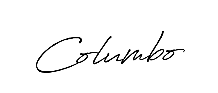 Use a signature maker to create a handwritten signature online. With this signature software, you can design (Antro_Vectra_Bolder) your own signature for name Columbo. Columbo signature style 7 images and pictures png