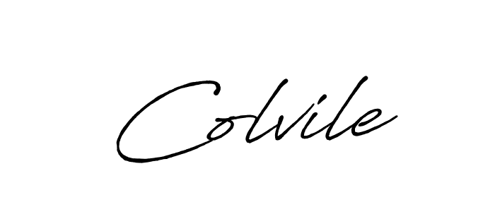 Design your own signature with our free online signature maker. With this signature software, you can create a handwritten (Antro_Vectra_Bolder) signature for name Colvile. Colvile signature style 7 images and pictures png