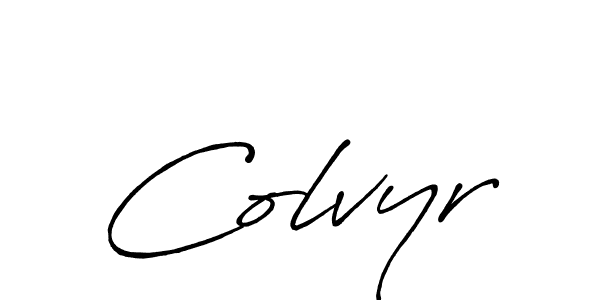 Antro_Vectra_Bolder is a professional signature style that is perfect for those who want to add a touch of class to their signature. It is also a great choice for those who want to make their signature more unique. Get Colvyr name to fancy signature for free. Colvyr signature style 7 images and pictures png