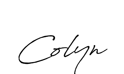 Make a beautiful signature design for name Colyn. With this signature (Antro_Vectra_Bolder) style, you can create a handwritten signature for free. Colyn signature style 7 images and pictures png