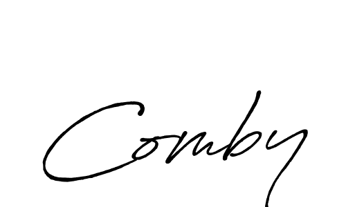 Use a signature maker to create a handwritten signature online. With this signature software, you can design (Antro_Vectra_Bolder) your own signature for name Comby. Comby signature style 7 images and pictures png