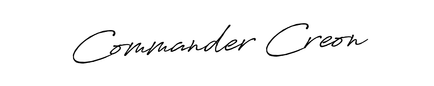 Design your own signature with our free online signature maker. With this signature software, you can create a handwritten (Antro_Vectra_Bolder) signature for name Commander Creon. Commander Creon signature style 7 images and pictures png