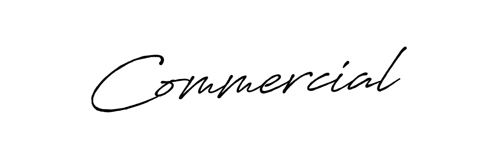 Create a beautiful signature design for name Commercial. With this signature (Antro_Vectra_Bolder) fonts, you can make a handwritten signature for free. Commercial signature style 7 images and pictures png