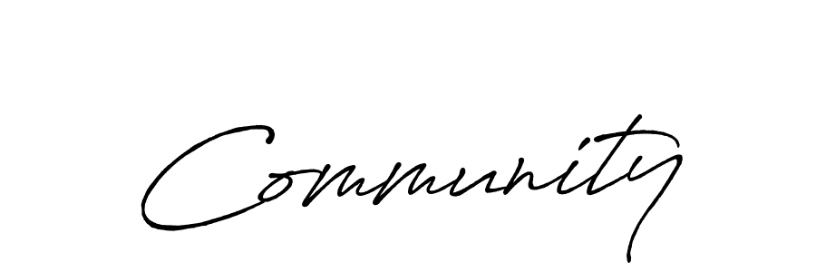 Similarly Antro_Vectra_Bolder is the best handwritten signature design. Signature creator online .You can use it as an online autograph creator for name Community. Community signature style 7 images and pictures png