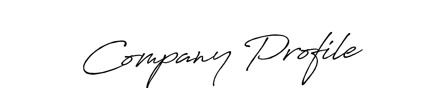 Make a beautiful signature design for name Company Profile. With this signature (Antro_Vectra_Bolder) style, you can create a handwritten signature for free. Company Profile signature style 7 images and pictures png