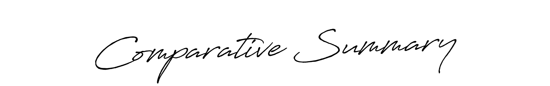 How to make Comparative Summary signature? Antro_Vectra_Bolder is a professional autograph style. Create handwritten signature for Comparative Summary name. Comparative Summary signature style 7 images and pictures png