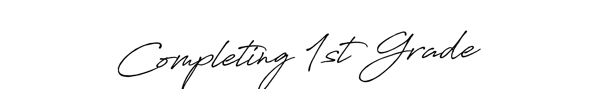 Also we have Completing 1st Grade name is the best signature style. Create professional handwritten signature collection using Antro_Vectra_Bolder autograph style. Completing 1st Grade signature style 7 images and pictures png