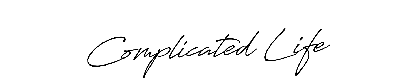 It looks lik you need a new signature style for name Complicated Life. Design unique handwritten (Antro_Vectra_Bolder) signature with our free signature maker in just a few clicks. Complicated Life signature style 7 images and pictures png