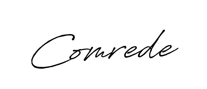 Once you've used our free online signature maker to create your best signature Antro_Vectra_Bolder style, it's time to enjoy all of the benefits that Comrede name signing documents. Comrede signature style 7 images and pictures png