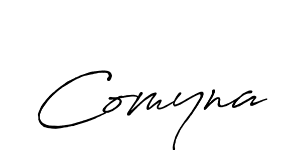 Use a signature maker to create a handwritten signature online. With this signature software, you can design (Antro_Vectra_Bolder) your own signature for name Comyna. Comyna signature style 7 images and pictures png