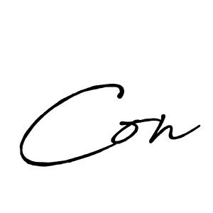 Use a signature maker to create a handwritten signature online. With this signature software, you can design (Antro_Vectra_Bolder) your own signature for name Con. Con signature style 7 images and pictures png