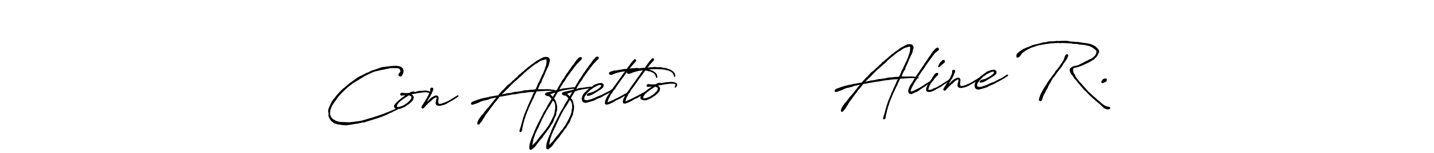 How to Draw Con Affetto         Aline R. signature style? Antro_Vectra_Bolder is a latest design signature styles for name Con Affetto         Aline R.. Con Affetto         Aline R. signature style 7 images and pictures png