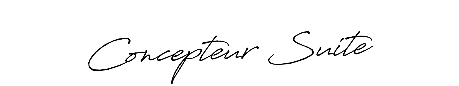 Also You can easily find your signature by using the search form. We will create Concepteur Suite name handwritten signature images for you free of cost using Antro_Vectra_Bolder sign style. Concepteur Suite signature style 7 images and pictures png